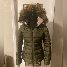 The North Face Parka Green With Camo Print On The Inside And Faux Fur. Nwot. Not Worn More Than A Couple Of Times. Flawless Condition. The North Face Parka, North Face Parka, Coats Women, The North Face Jackets, North Face Jackets, North Face Jacket, Camo Print, North Face, Parka