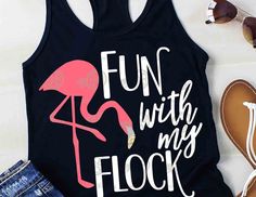 Flamingo svg summer svg fun with my flock svg friends svg | Etsy Flamingo Svg, Friends Svg, Normal Is Boring, Pun Shirts, Flamingo Shirt, Teacher Design, Svg Summer