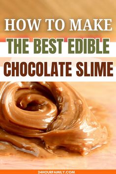 Kids will love this DIY Edible Chocolate Slime Recipe! It’s a kid-friendly, fun chocolate slime you can eat. A perfect play-and-eat treat for any time, this recipe is safe, easy to make, and guaranteed to delight. Make homemade edible slime today! Slime Recipe Edible, Diy Edible Slime, Slime Edible, Slime Activities, Cornstarch Slime, Chocolate Slime, Edible Slime Recipe, Homemade Slime Recipe, Making Fluffy Slime