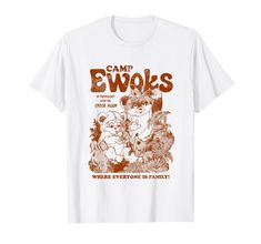 PRICES MAY VARY. Official Star Wars Merchandise Star Wars Ewoks T Shirts for Boys, Girls, Men, and Women; Men’s Ewoks T Shirts; Women’s Ewoks T Shirts; Kids’ Ewoks Tee Shirts; Star Wars Ewoks Hoodies; T Shirts for Galaxy’s Edge; Wicket; Kneesaa; Ewok; Camp; Summer; Endor; Retro; Vintage; Ewoks Cartoon Lightweight, Classic fit, Double-needle sleeve and bottom hem Shirts For Boys, Star Wars Tees, Distressed T Shirt, Star Wars Merchandise, Vintage Camping, T Shirts Women, Camping Outfits, Shirts Women, Branded T Shirts