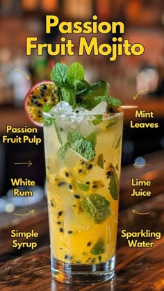 the passion fruit mojito cocktail recipe