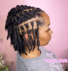 Mowhak Hairstyle Locs, Short Dread Styles, Dreads Short Hair, Short Dreadlocks