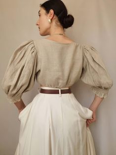 Vintage Blouse Linen Puff Sleeve Dirndl Blouse Embroidered Austrian Blouse Germany Folk - Etsy Ukraine Victorian Blouse, Dirndl Blouse, Perfect Blouse, Cropped Blouse, Vintage Blouse, Handmade Lace, Puffy Sleeves, Crop Blouse, Blouse Vintage