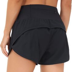 THE GYM PEOPLE Womens High Waisted Running Shorts Quick Dry Athletic Workout Shorts with Mesh Liner Zipper Pockets (Black, Medium) at Amazon Women’s Clothing store Gym People, Lululemon Running Shorts, Workout Shorts Women, Running Workout, Lulu Lemon