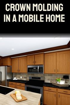 Crown Molding In A Mobile Home Crown Molding Mobile Home, Installing Crown Molding, Double Wide Mobile Home, Molding Ceiling, Mobile Home Makeovers, Ceiling Types, Clever Storage Solutions, Crown Molding, Home Ceiling