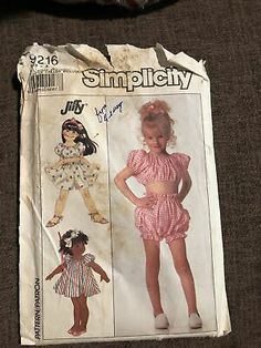 🌺 1989 SIMPLICITY #9216 - GIRLS DAISY MAE TOP - SHORTS & DRESS PATTERN 3-4-5 | eBay Short Dress Patterns, Kwik Sew Patterns, Shorts Dress, Corset Costumes, Daisy Mae, Toddler Romper, Dress Shorts, Simplicity Sewing, Mccalls Patterns