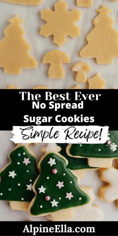 the best ever no spread sugar cookies recipe for christmas and new year's eve