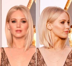 Jennifer Lawrence looked seriously stunning at the 2016 Academy Awards, with her blonde hair parted in the center and styled sleek and straight. Jennifer Lawrence, 25, looked hot at the Oscars on F… Long Bob Hairstyles, Hair Blonde, Academy Awards, Long Bob, Hair Envy, Jennifer Lawrence, Hair Today, Great Hair