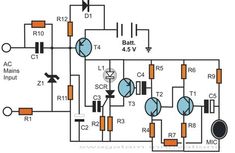 an electronic circuit diagram with two different types of lights and switches on the same board