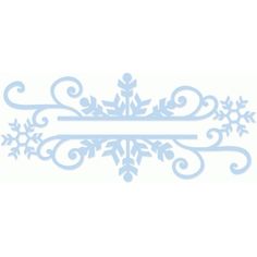 a snowflake is shown in the shape of a frame with swirls and snow flakes