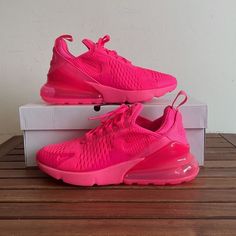 Brand New Nike Air Max 270 Size Women 7 Color: Hyper Pink Style Code:Fd0293-600 This Color Is Sold Out Online , This Color Is Very Rare! ********* Please Take A Close Look Of All The Pics And Video , You Will Get The Exact Same Pair Of Shoes. All The Sales Are Final , Thank You 270 Air Max Shoes, Nike Air Vapormax Women, Nike Leather Sneakers, Nike Waffle Racer, Nike Leather, Nike Air Max Excee, Love Mom Quotes, Kicks Shoes, Nike Waffle