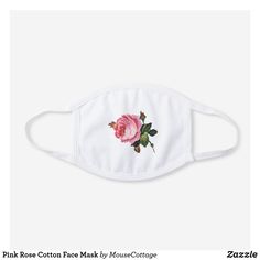 Pink Rose Cotton Face Mask Blue Cactus, Floral Wreath Watercolor, Watercolor Floral Pattern, Pink Apple, Pink And Purple Flowers, Floral Monogram, Floral White, Pink Watercolor, Watercolor Pattern