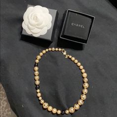 Chanel Necklace Chocked Length Spring 2007 Collection Box Included 100% Authentic From Houston Galleria Houston Galleria, Chanel Cream, Jewelry Chanel, Chanel Necklace, Collection Box, Chanel Jewelry, Black Cream, Womens Jewelry Necklace, Houston