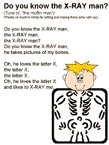 the x - ray man worksheet is shown with an image of a skeleton