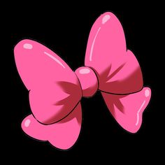 a pink bow clipart on a black background with no background for this image, you can see the bottom part of the bow