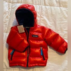 Hi-Loft Patagonia Baby Jacket, Nwot, Never Worn 3-6mnth Baby In Patagonia, Patagonia Baby, Patagonia Fleece Vest, Baby Patagonia, Patagonia Fleece Jacket, Patagonia Down Sweater, Navy Blue Coat, Patagonia Kids, Patagonia Fleece