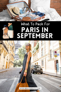 Heading to Paris in September? Pack versatile layers like light jackets, stylish scarves, and comfortable shoes for walking those beautiful Parisian streets. With mild autumn weather, you'll want to mix elegant dresses with cozy sweaters for cooler evenings. Think effortless French chic with a touch of fall flair! #ParisStyle #ParisPackingList #ParisInSeptember What Are People Wearing In Paris, Packing List For France In Fall, What To Pack For France In September, Paris In October Packing List, What To Pack For Paris In September, What To Pack For Paris In October, Paris In September Outfits, Outfit For Paris, Weekend Trip Outfits