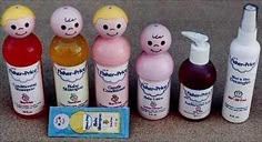 an assortment of baby bottles are shown in this image, including one for each child's head