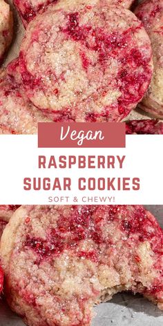 vegan raspberry sugar cookies soft and chewy are the perfect treat for summer