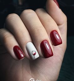 #jesusjuice #nailart Nail Designs Easy Diy, Valentine Nail Art, Her Nails, Red Nail Designs, Super Nails, White Nail, New Year's Nails, Cute Nail Designs