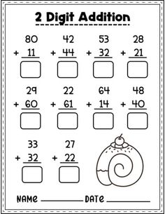 two digit addition worksheet