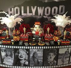 hollywood themed birthday party with movie theme