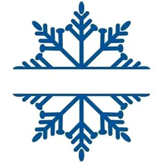 a blue snowflake with a white ribbon around it