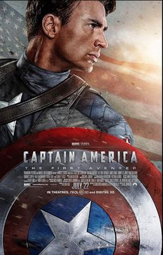 the poster for captain america is shown