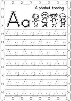 the letter a worksheet for children to practice their handwriting and writing skills with