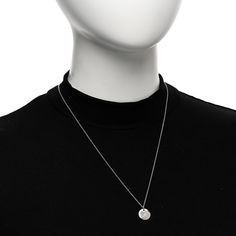 This is an authentic TIFFANY Sterling Silver Letter M Disc Pendant Necklace. The necklace is crafted of sterling silver and features a beaded chain and a disc pendant engraved with the letter "M" in script. The Letter M, The Necklace, Letter M, Disc Pendant, Beaded Chain, Pendant Necklace, Sterling Silver, Chain, Pendant