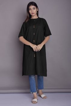 "Long Shirt for Women, Shirt dress for Women, Patch pocket shirt, Linen Washed Soft Shirt, Indian Kurta - Custom made by Modernmoveboutique >DESCRIPTION< - loose and roomy - patch pocket - elbow sleeve - made from Linen blend. The fabric is of medium weight (185 g). - the model is 172 cm high (regular XS - S) and is wearing size S. - color in the picture - BLACK (Please choose any other color on the right). >COLOR< NOTE - The shirt is available in 25 colors. - We found out the fabric Women Shirt Dress, Shirt Dress For Women, Shirt Linen, Indian Kurta, Dress Shirts For Women, Pocket Shirt, Elbow Sleeve, Women Shirt, Shirt For Women