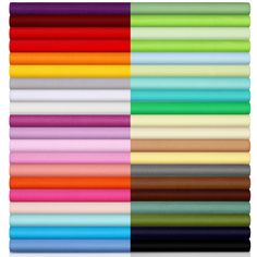 a large group of colored pencils with different colors and sizes in each one color