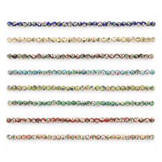 multicolored glass beaded bracelets, set of 6 - product image 1