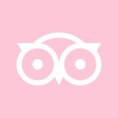 two white circles on a pink background