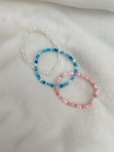 SOLD SEPARATELY - these bracelets come in 2 sizes and are perfect for any day!! each bracelet is a bit different :) Pink And Blue Beaded Bracelets, Pink Beads Bracelets, Pulseras Ideas, Tiny Bead Bracelet, Anting Manik, Small Bead Bracelet, Pink Beaded Bracelets, Bracelet Business, Friendship Bracelets Designs