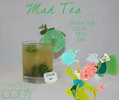 there is a green tea with mint in it