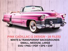 Car Clipart, Barbie Car, Pink Cadillac, Car Vintage, Website Illustration, Clipart Design, Classic Cars Vintage, File Types, Memory Lane