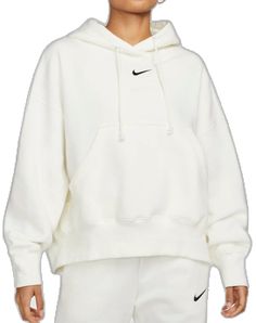 White Nike Sweater, Nike Sweater, Oversized Pullover, Sportswear Women, White Nikes, Nike Women, Pullover Hoodie, Nike, White