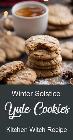 A kitchen witch's recipe for Winter Solstice cookies. Includes magical correspondences! Solstice Cookies, Yule Cookies, Magical Correspondences, Yule Celebration, New Year's Desserts, Winter Cookie, Holiday Eating