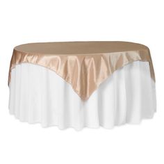 Taffeta Table Overlay Topper 72x72 Square - Champagne - CV Linens Chair Sash, Table Overlays, Party Catering, Square Tablecloth, Party Table Decorations, Satin Color, Wedding Catering, Reception Table, Square Tables