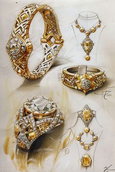 Sketches of gold jewelry designs Jewerly Designs Sketches, Jewels Drawing, Gold Jewelry Designs, Flamingo Vector, Diy Wire Jewelry Rings, Wire Jewelry Rings