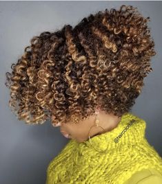 Dirty Brunette Hair, Haircut Shapes, Highlights Curly Hair, Tapered Natural Hair, Natural Hair Cuts, Colored Curly Hair, Pelo Afro, Honey Hair