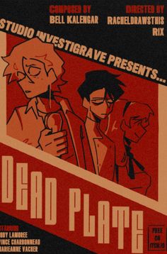 a movie poster for the film dead plate, featuring two men with glasses on their heads