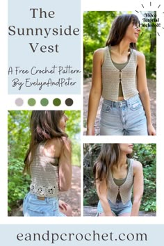 the sunnyside vest free crochet pattern