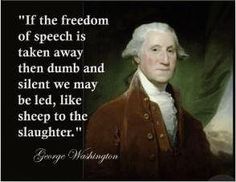 george washington quote on the image with an image of george washington in front of him