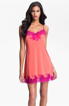 Natori 'Enchant' Chemise | Nordstrom Satin Chemise, Nightwear, Floral Lace, Lace Trim, Cocktail Dress, Nordstrom, Lingerie, Summer Dresses, Satin