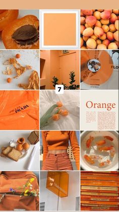 orange is the color of the year in this collage