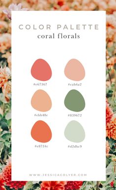 the color palette for coral flowers