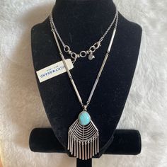 Beautiful luckybrand Navajo style turquoise style necklace no never been worn, 36 inches long retails for $49 No Never, Unique Turquoise Nickel-free Necklace, Navajo Turqoise Necklace, Nickel-free Bohemian Turquoise Necklace, Silver Southwestern Multi-stone Turquoise Necklace, Navajo Style, Southwestern Style Nickel-free Blue Turquoise Necklace, Necklace Turquoise, Southwest Style