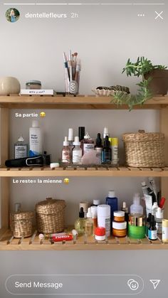 shelves filled with different types of beauty products